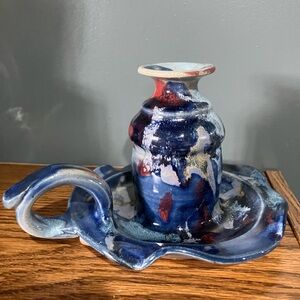 Buie Art Pottery Studio Gatlinburg TN Chamber Stick Candleholder